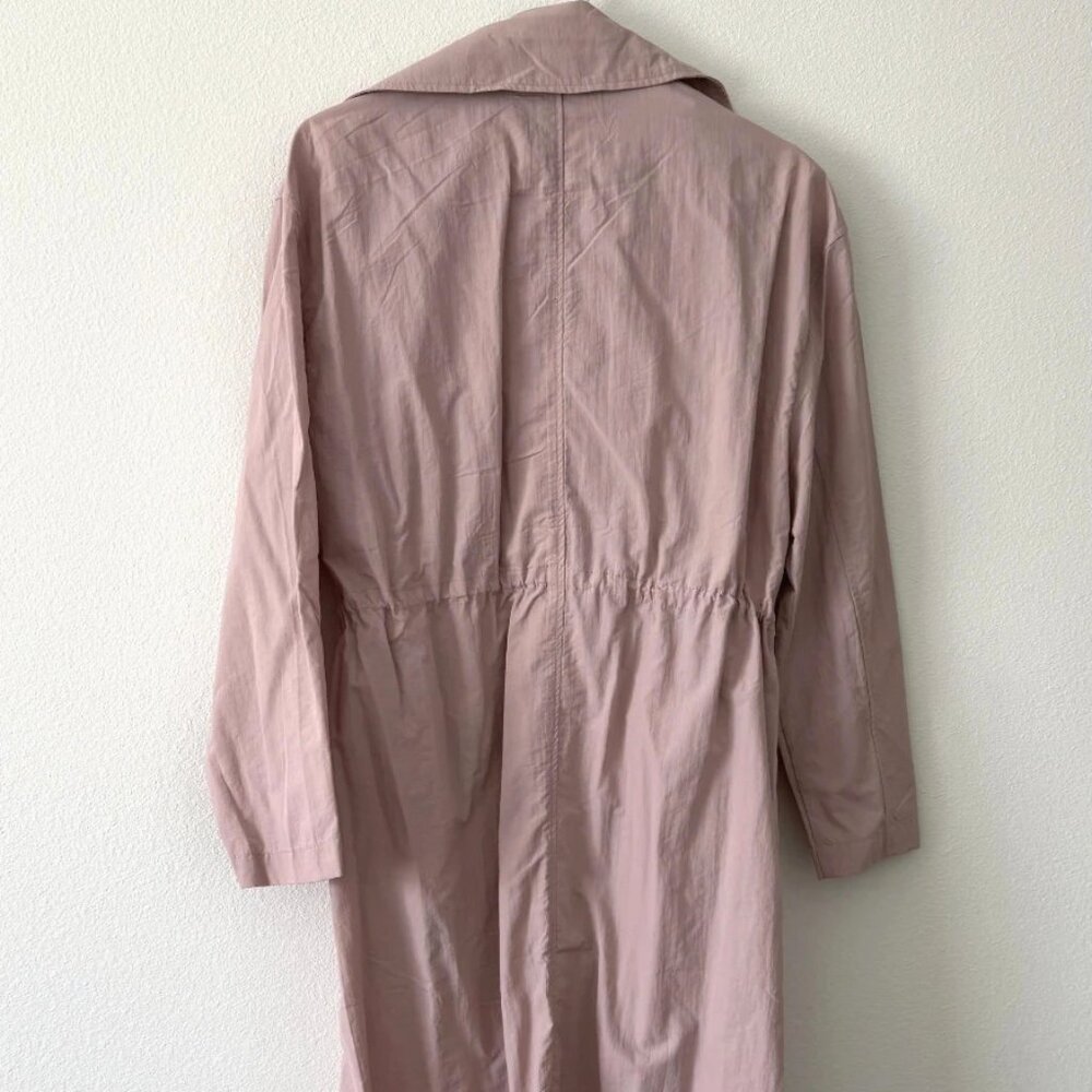 Love Tree Blush Pink Open Front Drawstring Waist Trench Coat Jacket Small NWOT - Picture 3 of 14